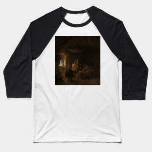 Painting Studio by Adriaen van Ostade Baseball T-Shirt